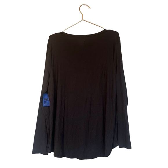 Apt 9 long sleeved soft mineral black top size XL - Picture 2 of 6